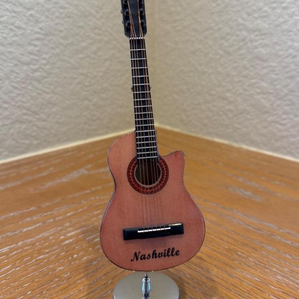 Nashville Mini Wooden Guitar with Stand